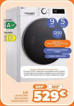 Pascual Martí LG Lavadora secadora f2dr5s09a1w oferta