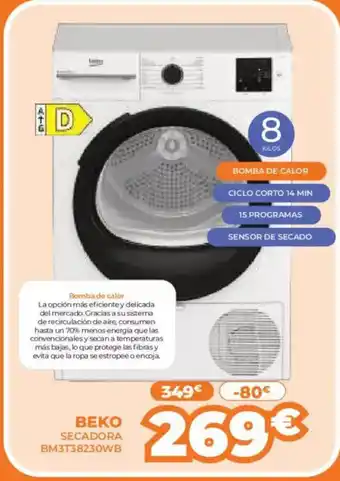 BEKO Secadora bm3t38230wb
