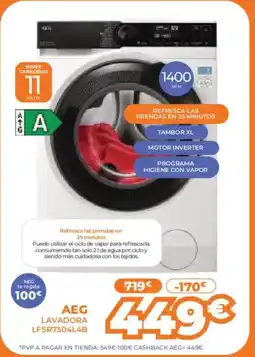 Pascual Martí AEG Lavadora lfsr7304l4b oferta