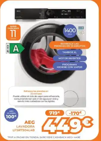 Pascual Martí AEG Lavadora lfsr7304l4b oferta