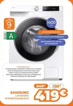 Pascual Martí SAMSUNG Lavadora ww90dg6u85leu3 oferta