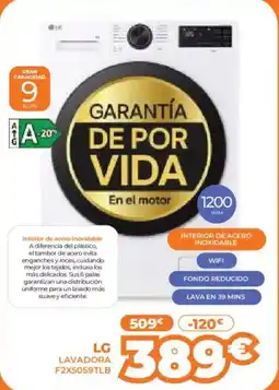 Pascual Martí LG Lavadora f2x50s9tlb oferta