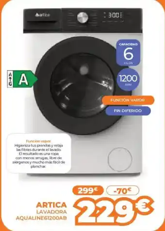 ARTICA Lavadora aqualine61200ab