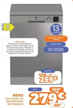 Pascual Martí BEKO Lavavajillas bdfn05330w bdfn05330x oferta