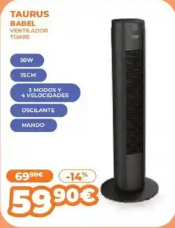 Pascual Martí TAURUS Babel ventilador torre oferta