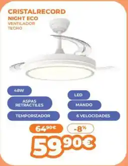 Pascual Martí Cristalrecord night eco ventilador techo oferta