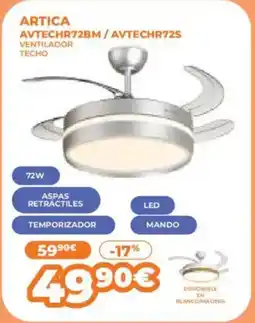 Pascual Martí ARTICA Avtechr72bm/avtechr72s ventilador techo oferta