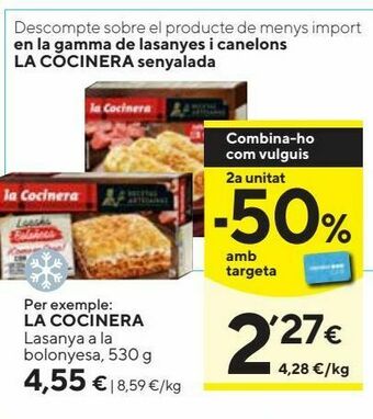 Caprabo Lasaña la cocinera oferta