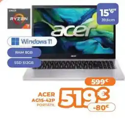 Pascual Martí ACER Ag15-42p portátil oferta