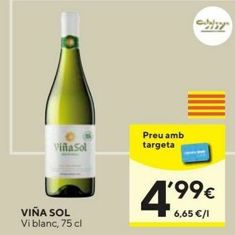 Caprabo Vino blanco viña sol oferta