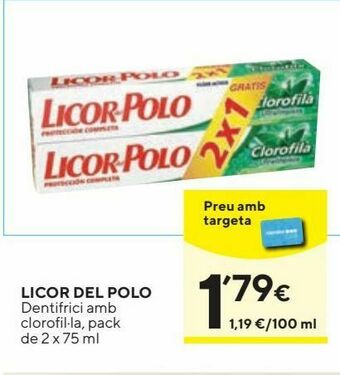 Caprabo Dentífrico licor del polo oferta