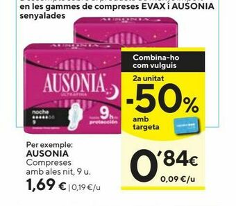 Caprabo Compresas ausonia oferta