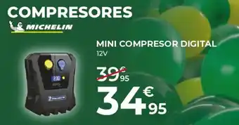 Feu Vert MICHELIN Mini compresor digital 12v oferta