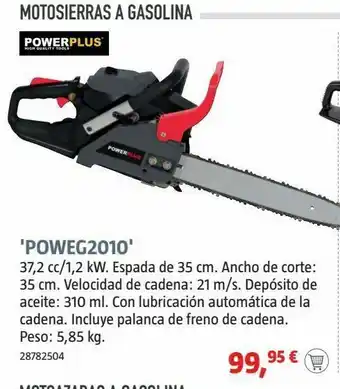 Bauhaus Motosierra a gasolina power plus oferta