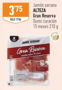 Supermercados Deza ALTEZA Jamón serrano Gran Reserva Duroc curación 15 meses oferta