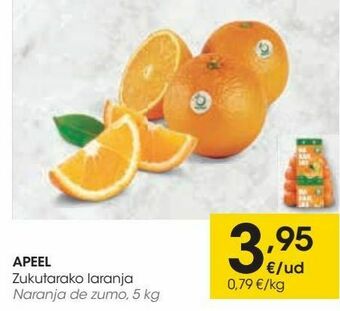 Eroski Apeel naranja de zumo oferta