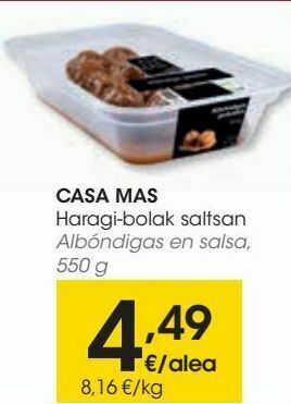 Eroski Casa mas albóndigas en salsa oferta