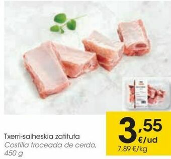 Eroski Costilla troceada de cerdo oferta