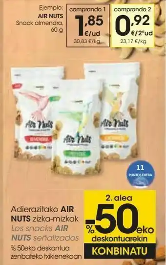 Eroski Air nuts snack almendra oferta
