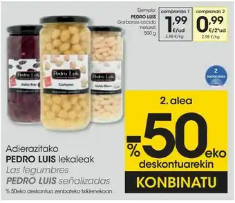 Eroski Pedro luis garbanzo cocido natural oferta