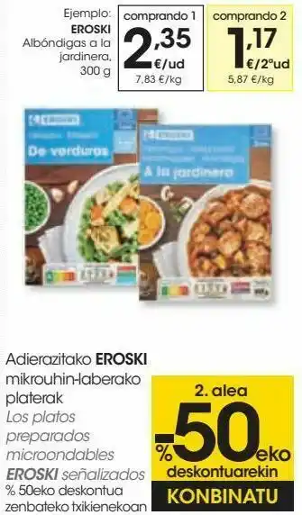 Eroski Eroski albóndigas a la jardinera oferta