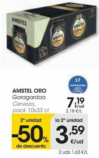 Eroski Amstel oro cerveza oferta
