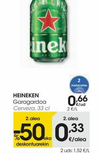Eroski Heineken cerveza oferta