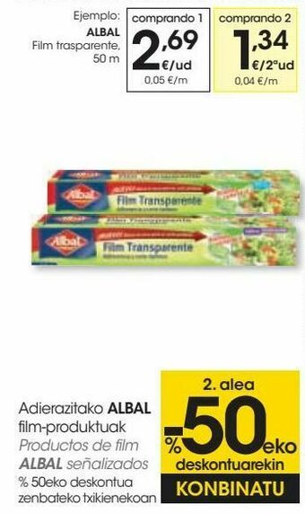Eroski Albal film transparente oferta