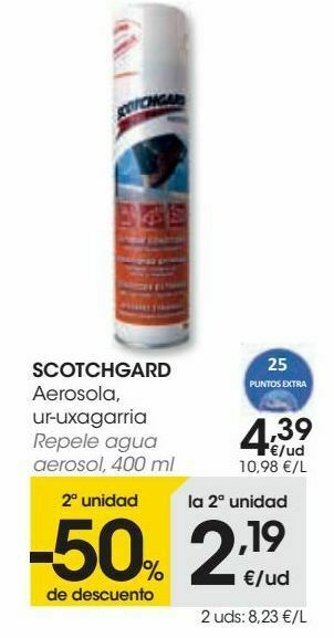 Eroski Scotchgard repele agua aerosol oferta