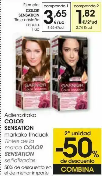 Eroski Color sensation tinte castaño oscuro oferta