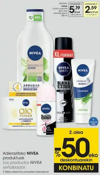 Eroski Nivea loción corporal aloe vera naturally good oferta