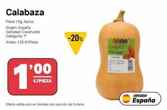 AhorraMas Calabaza oferta