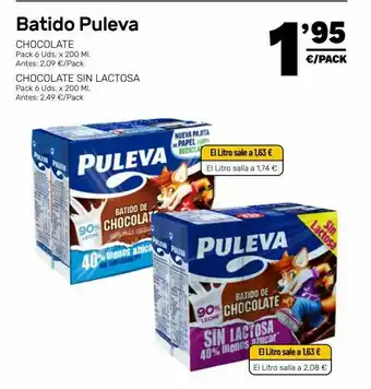 AhorraMas Batido de chocolate puleva oferta