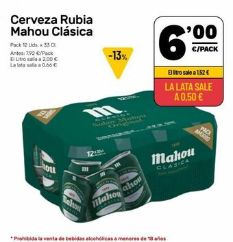 AhorraMas Cerveza mahou oferta