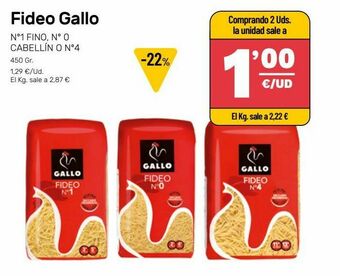 AhorraMas Fideos gallo oferta