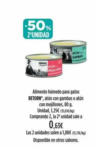 El Corte Inglés Alimento Húmedo Para Gatos Retorn Atun Con Gambas O Atun Con Mejillones oferta