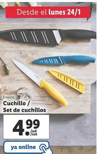 Lidl Ernesto Cuchillo O Set De Cuchillos oferta
