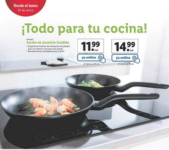 Lidl Ernesto Sartén De Aluminio Fundido oferta