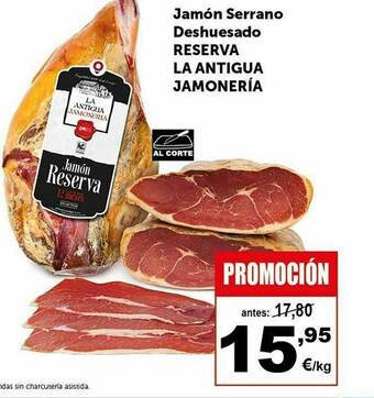 Masymas Jamón Serrano Deshuesado Reserva La Antigua Jamonería oferta