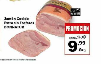 Masymas Jamón Cocido Extra Sin Fosfatos Bonnatur oferta