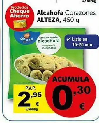 Masymas Alcachofa Corazones Alteza oferta