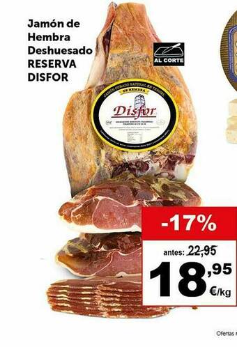 Masymas Jamón De Hembra Deshuesado Reserva Disfor oferta