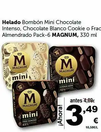 Masymas Helado Bombón Mini Chocolate Intenso Chocolate Blanco Cookie O Frac Almendrado Pack-6 Magnum oferta