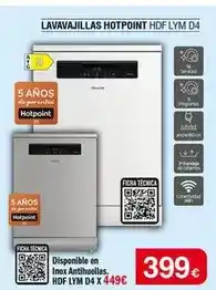 Milar Hotpoint - lavavajillas hdf oferta