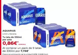 Hiper Usera Aquarius - limon y naranja oferta
