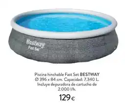 Hipercor Bestway - piscina hinchable fast set oferta