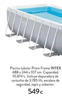 Hipercor Intex - piscina tubular frame 488 x 244 oferta