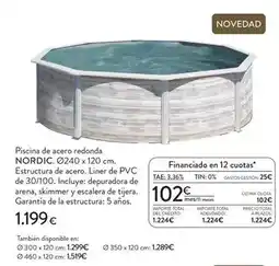 Hipercor Nordic - piscina de acero redonda nordic.0240 oferta