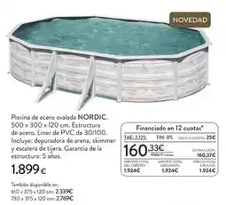 Hipercor Nordic - piscina de acero ovalada oferta