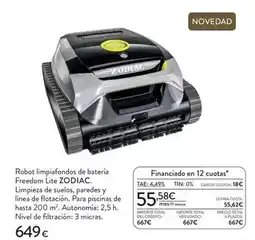 Hipercor Paredes - robot limpiafondos de bateria fredon lite oferta